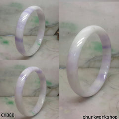 Upper arm lavender jade bangle, exlarge lavender jade bangle