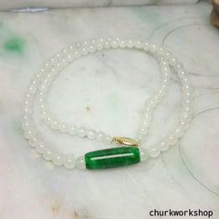 Reserved for lucky mum White jade beads necklace