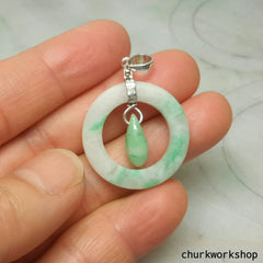 Pale green jade pendant