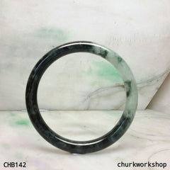 Natural dark green jade bangle