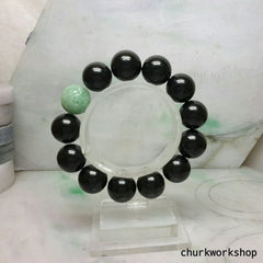 Black beads jade bracelet