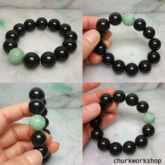 Black beads jade bracelet