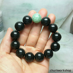 Black beads jade bracelet