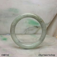 Light green mix with grayish lavender jade bangle