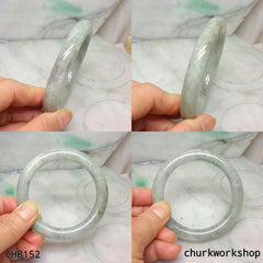 Light green mix with grayish lavender jade bangle