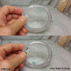 Pale lavender oval shape bangle