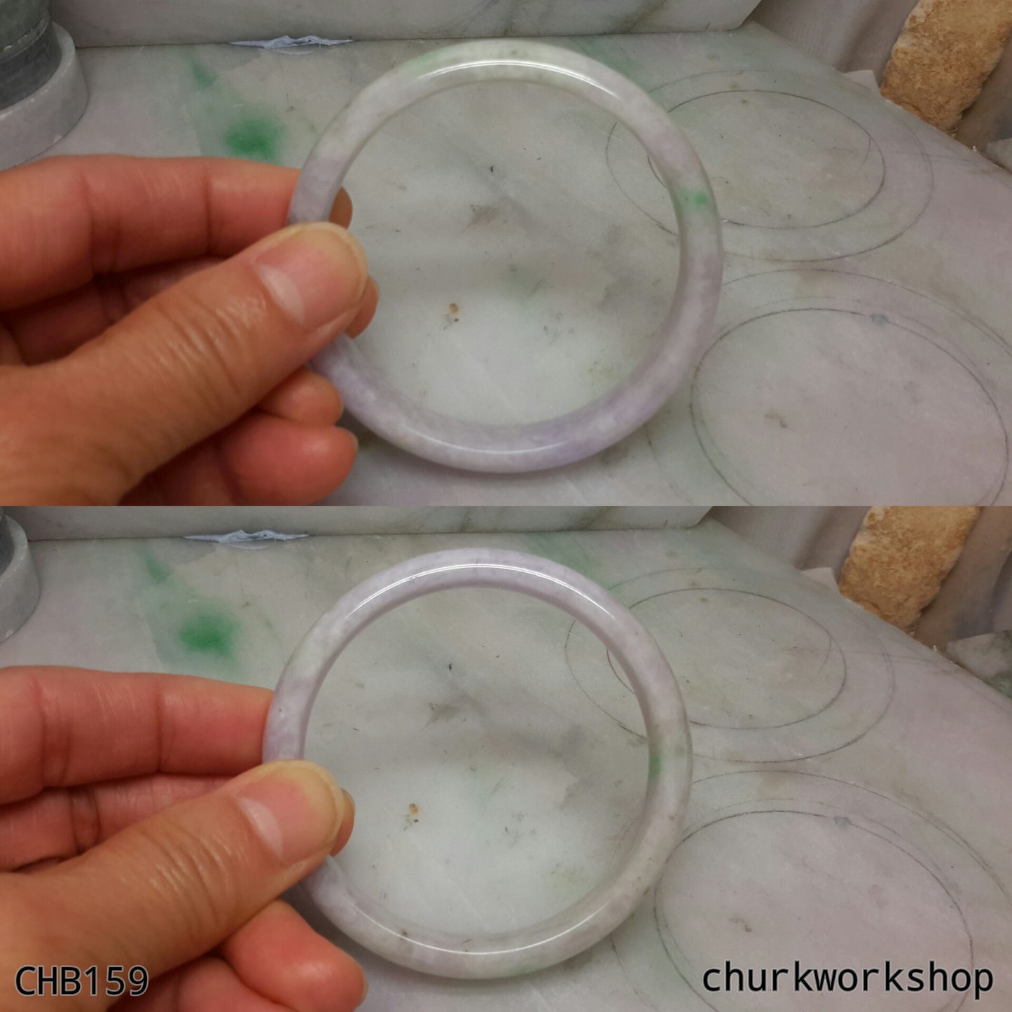 Lavender jade bangle