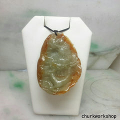 Red jade dragon pendant