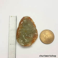 Red jade dragon pendant