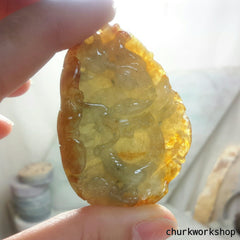 Red jade dragon pendant