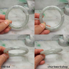 Grayish lavender bangle, light green and lavender jade bangle