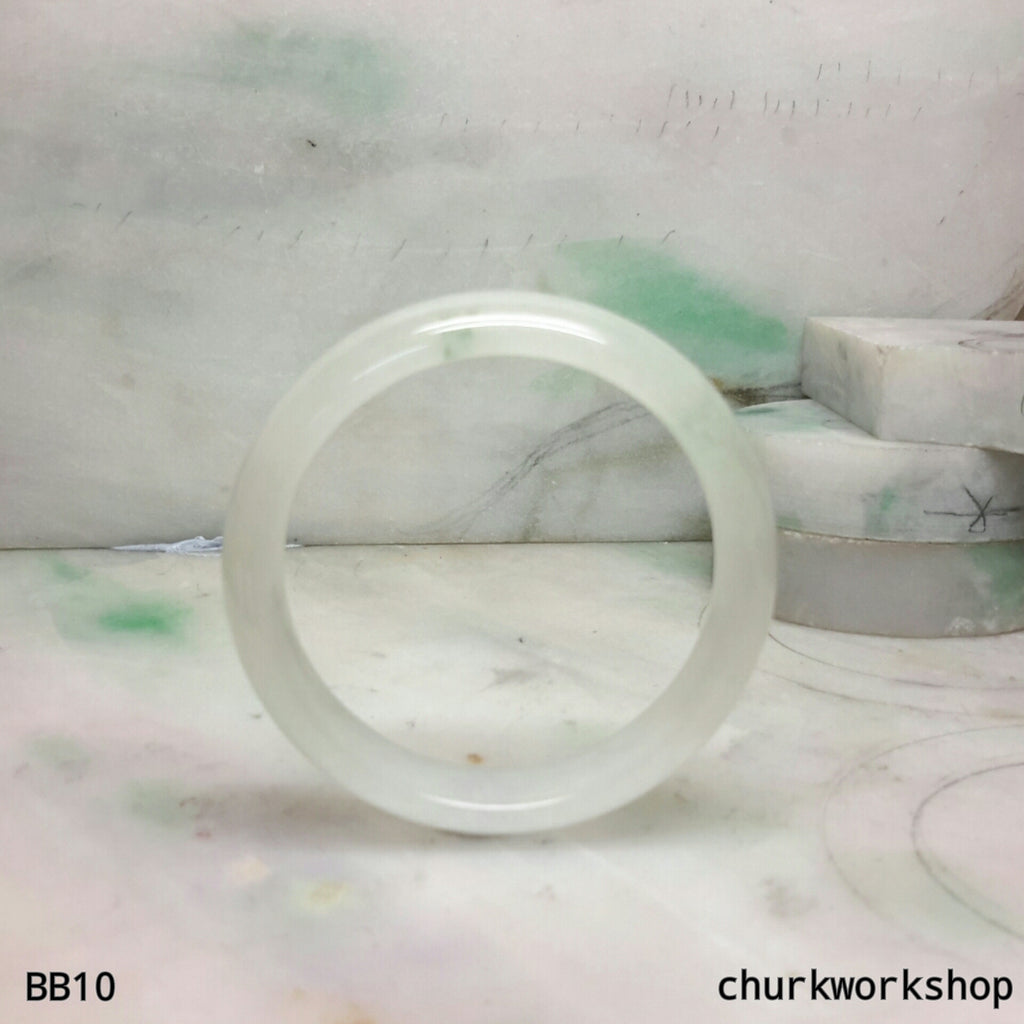 Baby jade bangle, pale green baby bangle
