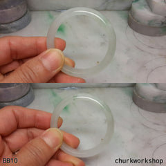 Baby jade bangle, pale green baby bangle