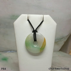 Multi color jade pendant