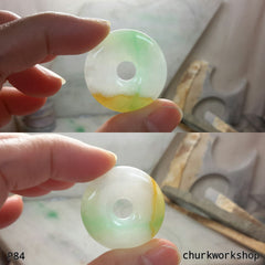 Multi color jade pendant
