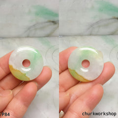 Multi color jade pendant