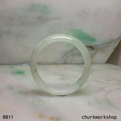 Baby jade bangle, pale green baby bangle