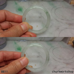 Baby jade bangle, pale green baby bangle