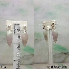 Pale lavender jade earrings