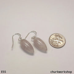 Pale lavender jade ear hooks