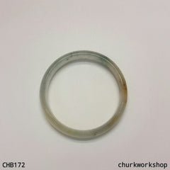 Small icy multi-color jade bangle