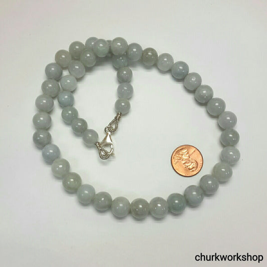 Lavender jade beads necklace