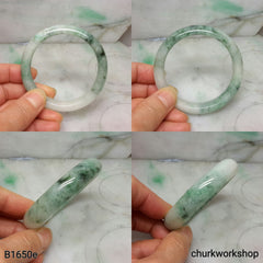 Reserved Spinach green jade bangle