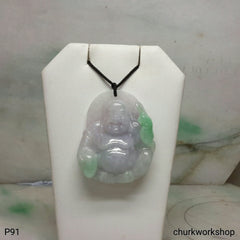 Jade happy Buddha pendant