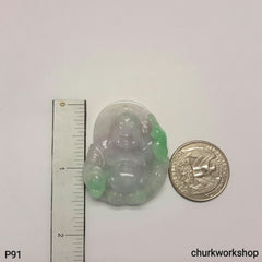 Jade happy Buddha pendant