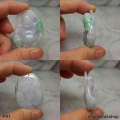 Jade happy Buddha pendant