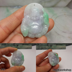 Jade happy Buddha pendant