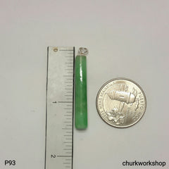 Green jade pendant, green jade cylinder