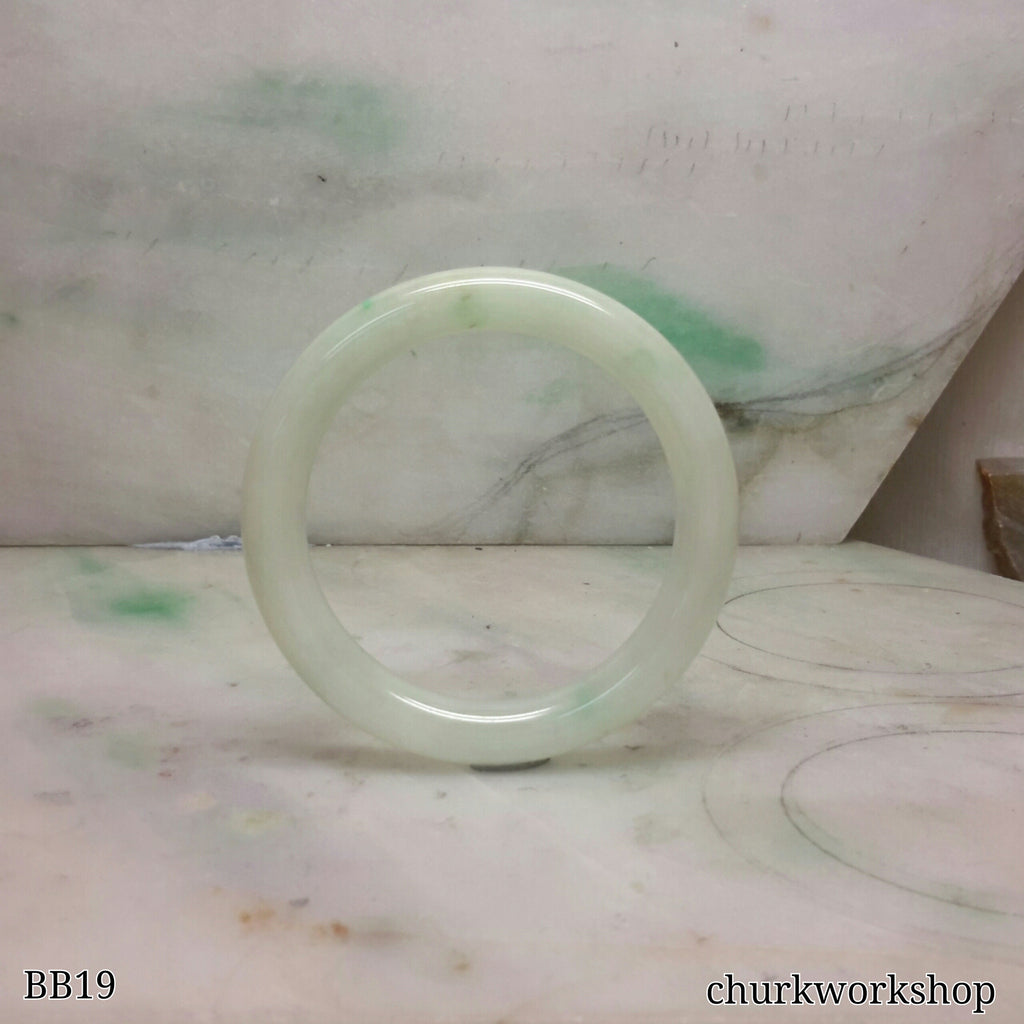 Light green baby jade bangle