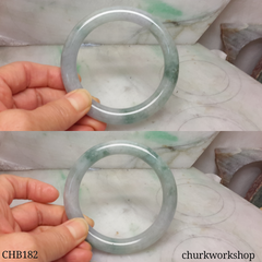 Large bluish green jade bangle