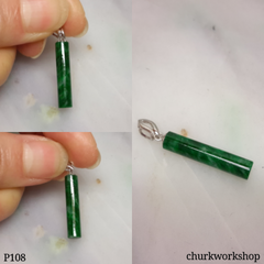 Dark green small jade cylinder
