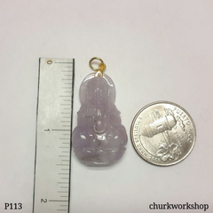 Lavender jade lady Buddha 14K