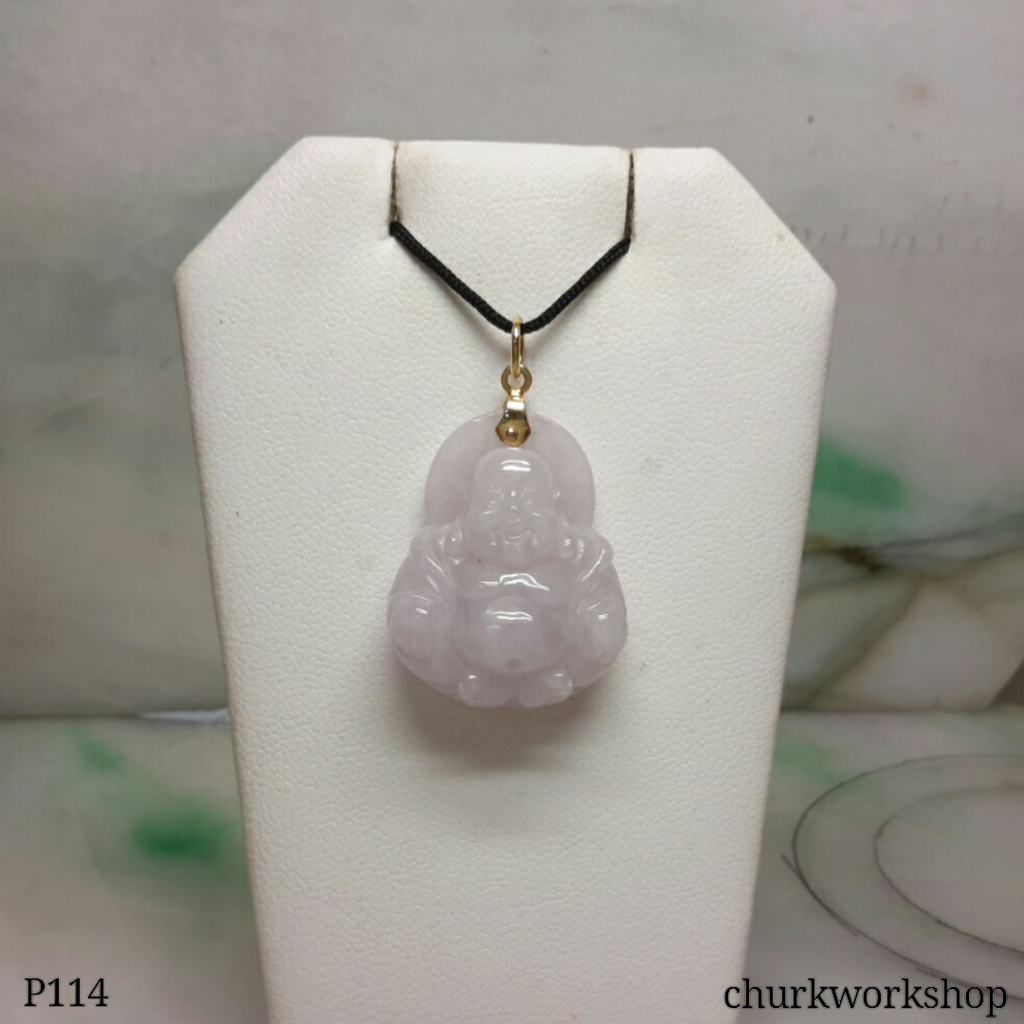Lavender jade happy Buddha