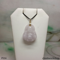 Lavender jade happy Buddha