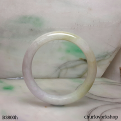 Small lavender mix yellow jade bangle