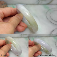 Small lavender mix yellow jade bangle