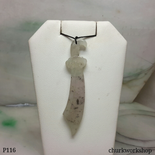 Jade sword pendant