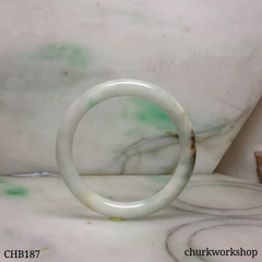 Small multi color jade bangle