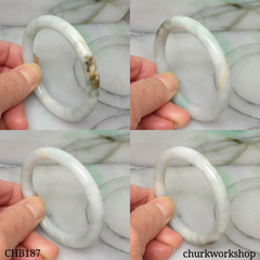 Small multi color jade bangle