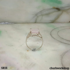 Sliver lavender jade ring