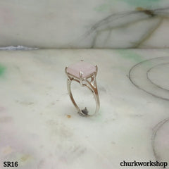 Sliver lavender jade ring