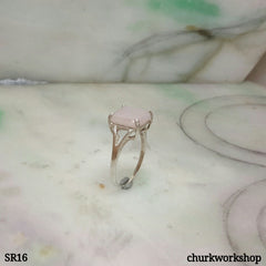 Sliver lavender jade ring