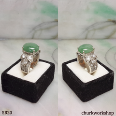Jade oval ring