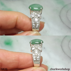 Jade oval ring