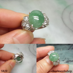 Jade oval ring