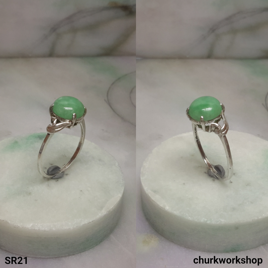 Light green jade ring